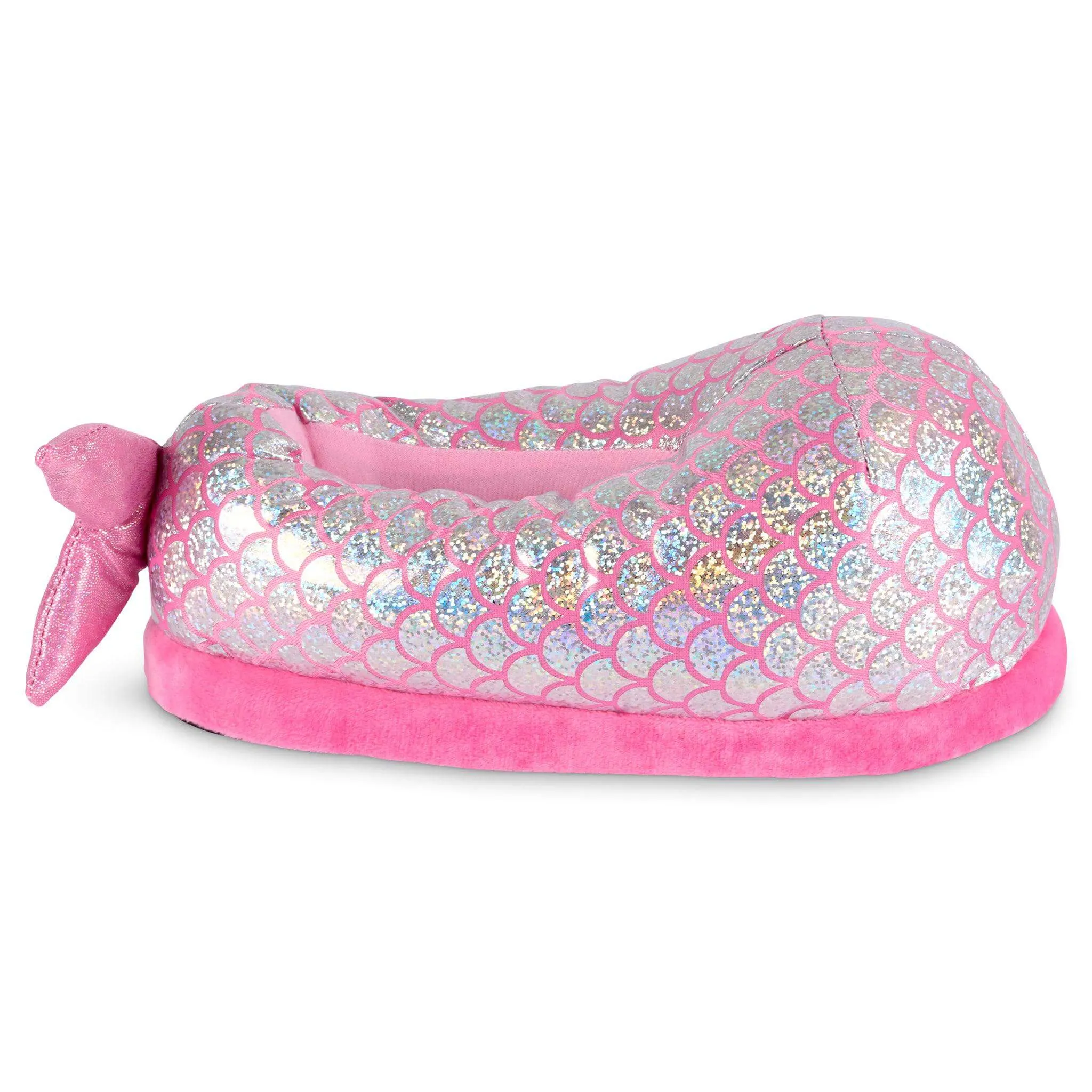 3D Padded Slippers Pink Mermaid - UK Size 2-6