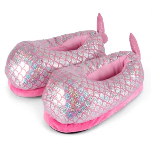 3D Padded Slippers Pink Mermaid - UK Size 2-6
