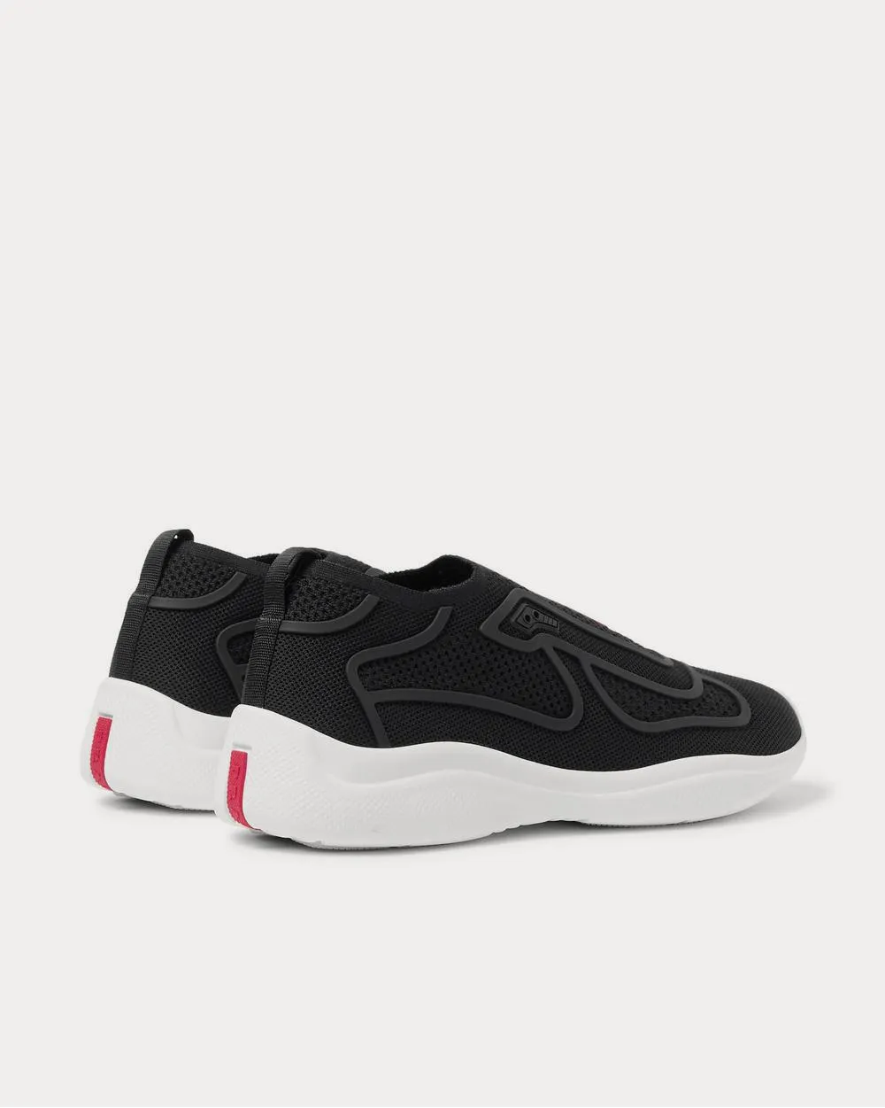 America's Cup Rubber-Trimmed Mesh Slip-On  Black low top sneakers