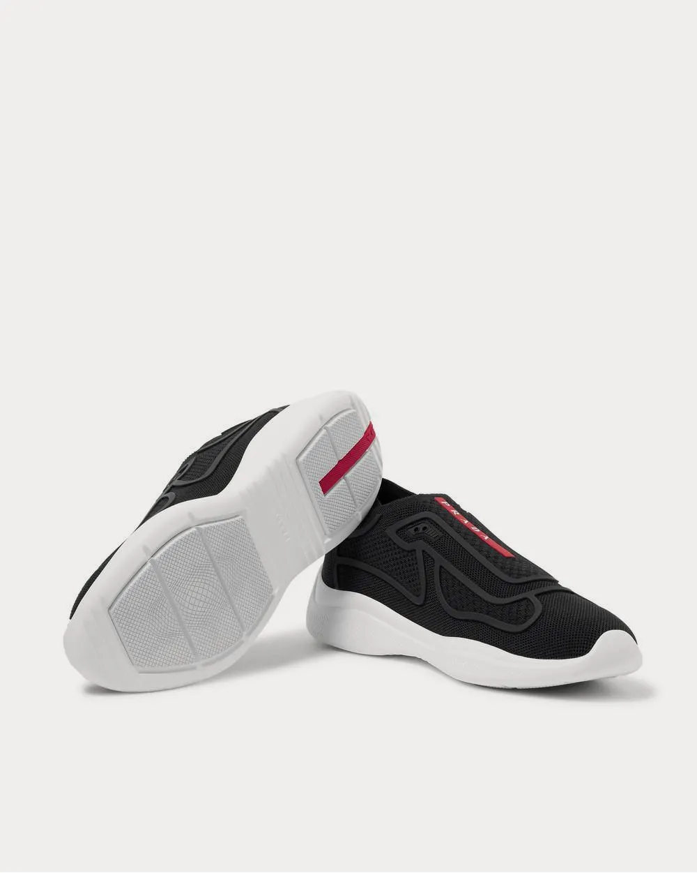 America's Cup Rubber-Trimmed Mesh Slip-On  Black low top sneakers