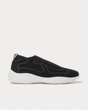 America's Cup Rubber-Trimmed Mesh Slip-On  Black low top sneakers