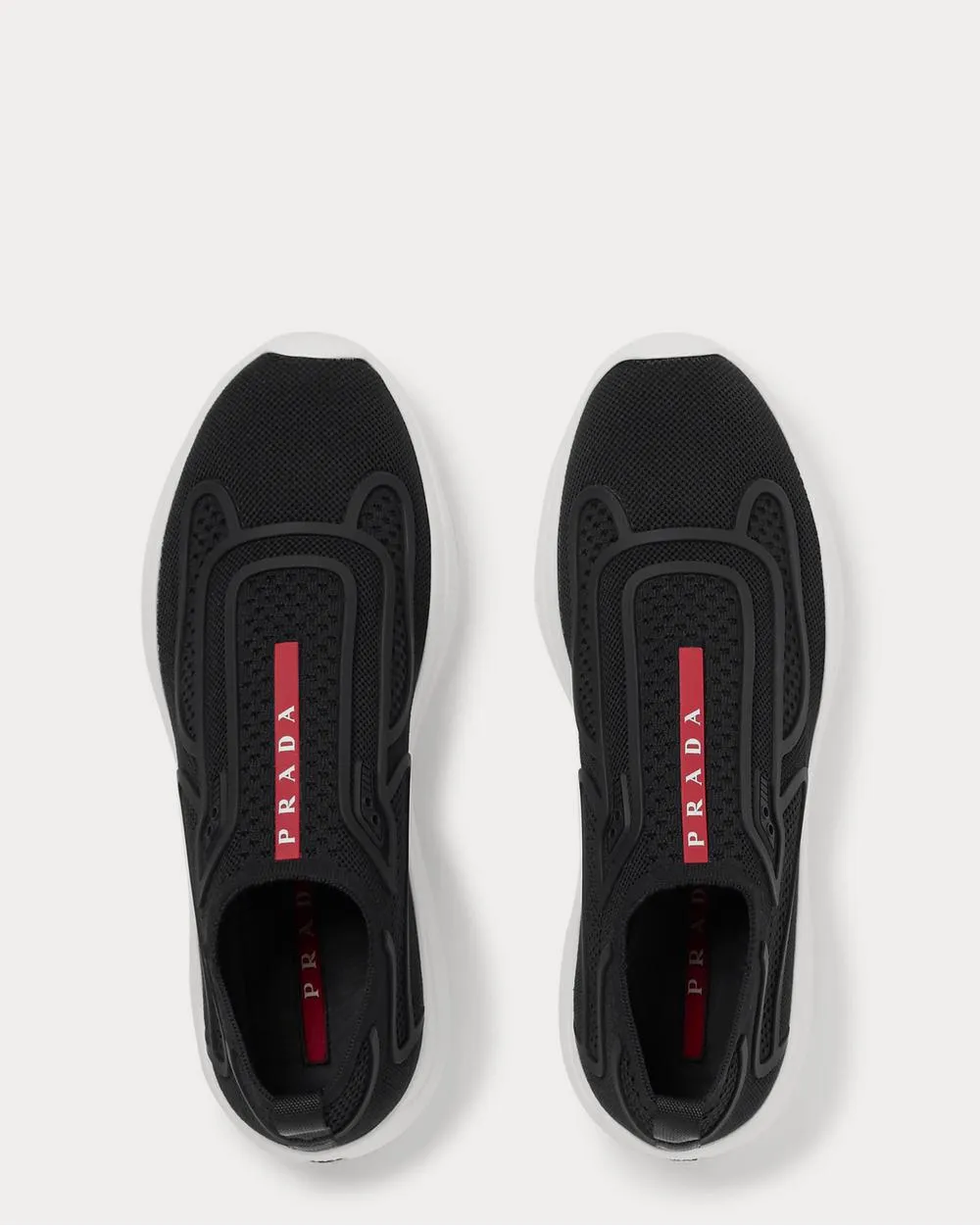 America's Cup Rubber-Trimmed Mesh Slip-On  Black low top sneakers