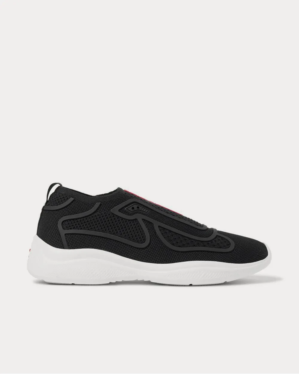 America's Cup Rubber-Trimmed Mesh Slip-On  Black low top sneakers