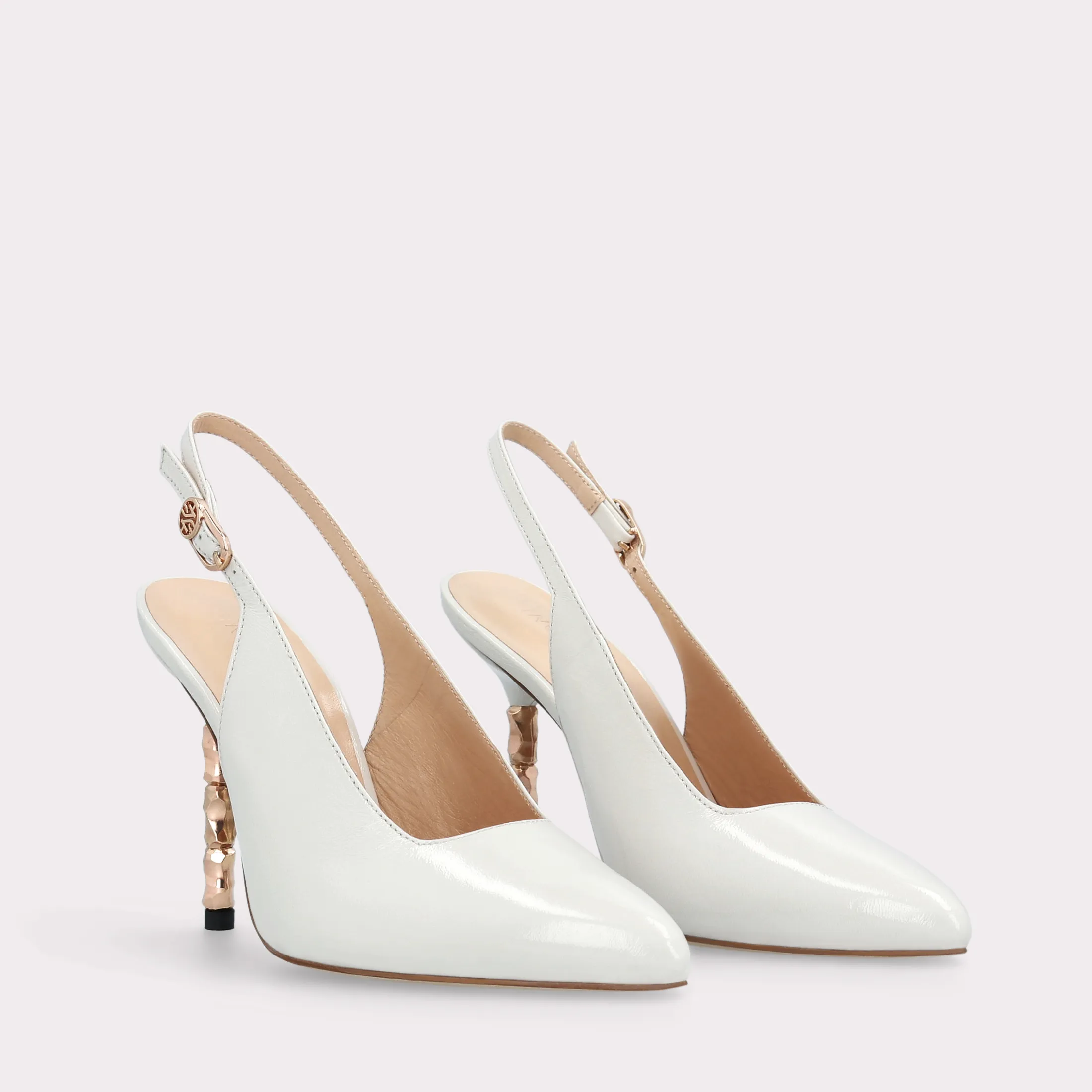 ASTRID 100 IVORY LEATHER PUMPS
