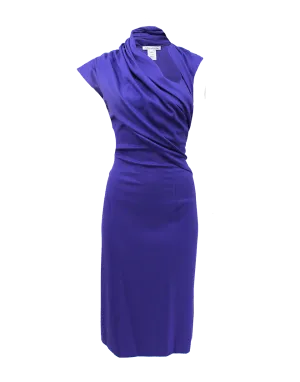 Asymmetrical Drape Slim Dress