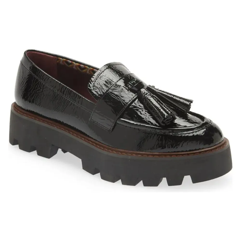 Balinna Black Patent Franco Sarto Loafers