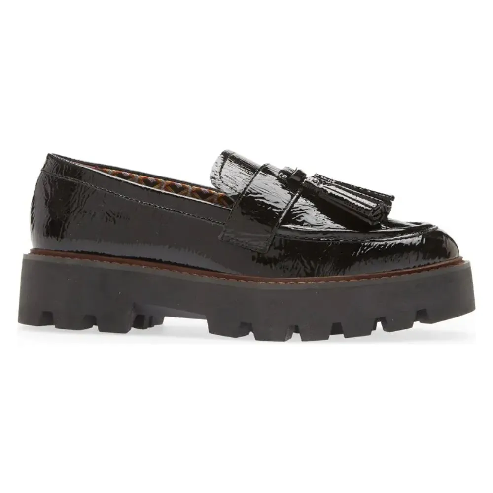 Balinna Black Patent Franco Sarto Loafers
