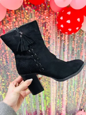 Black- My Go To Tassel Camel Fringe Boots