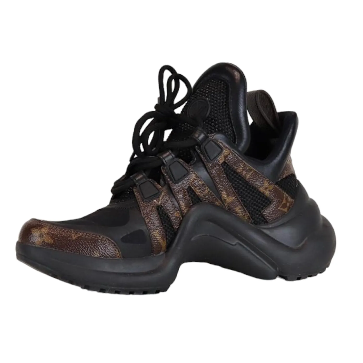 Brown Canvas Mesh Archlight Sneakers Size 37