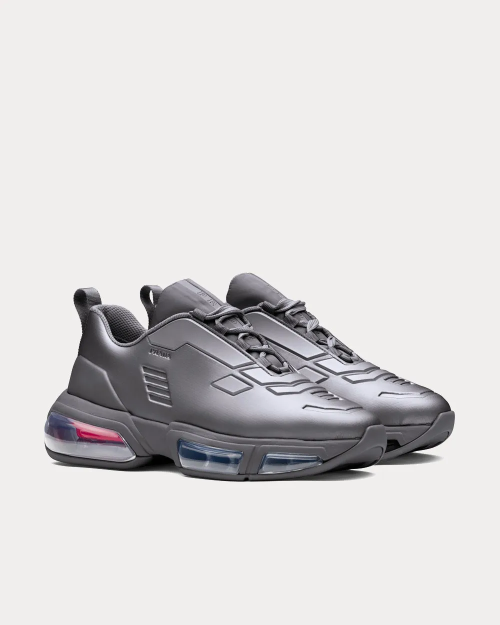 Collision Technical Fabric Grey Low Top Sneakers