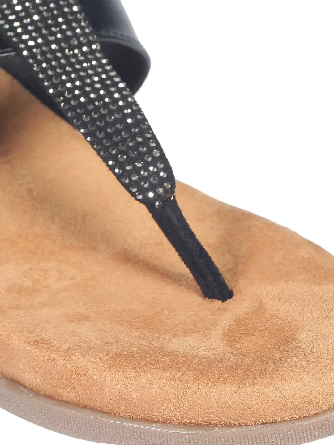Defne Black Flats