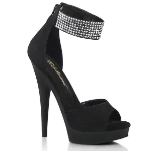 Fabulicious Sultry 625 Womens 6" Heel, Platform Rhinestone Sandal