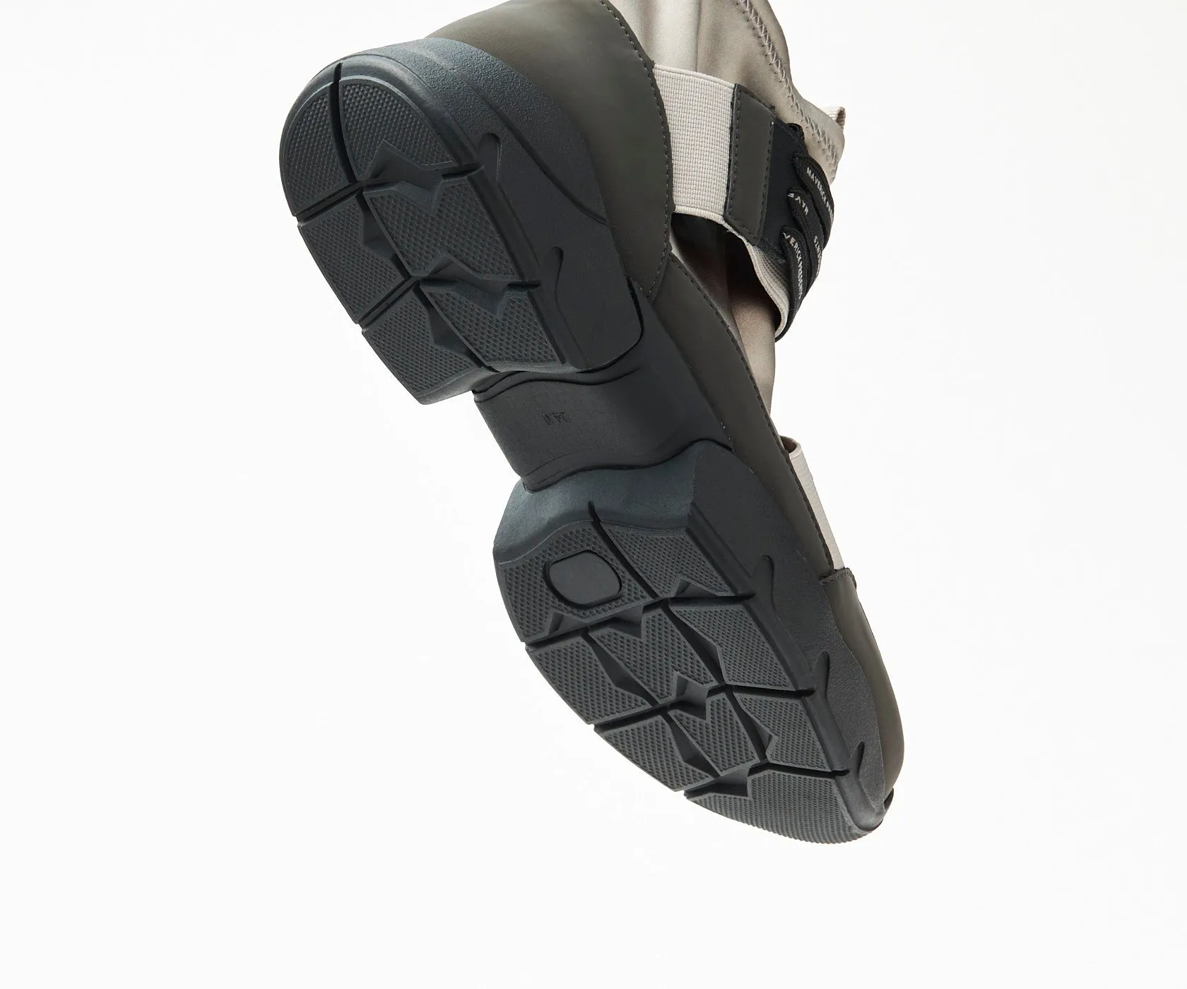 Futuristic High-Cut Sneakers - Khaki