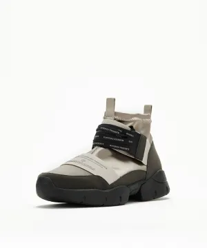Futuristic High-Cut Sneakers - Khaki