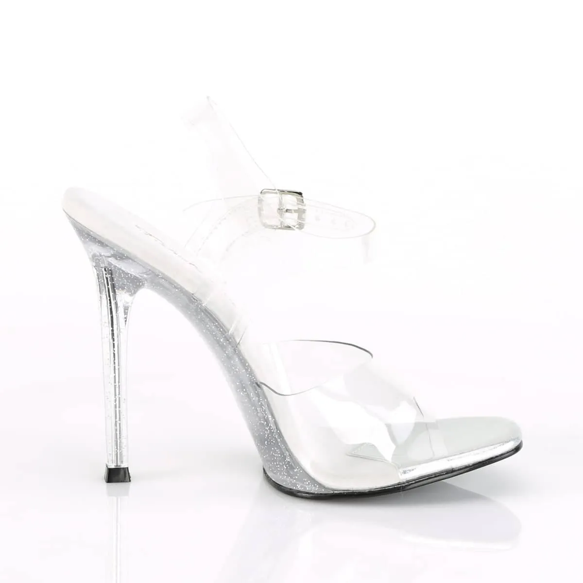 GALA-08MG Clear Ankle Peep Toe High Heel