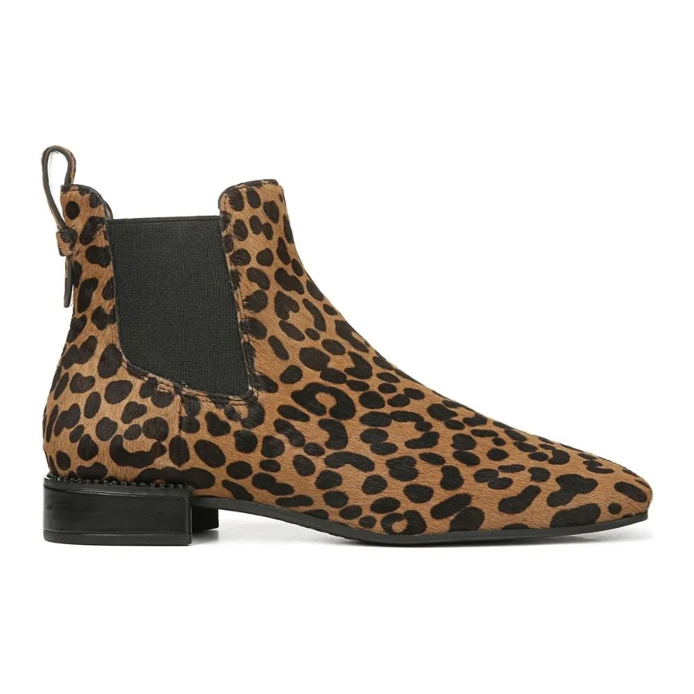Heather Whiskey Leopard Calf Hair Franco Sarto Ankle Boots