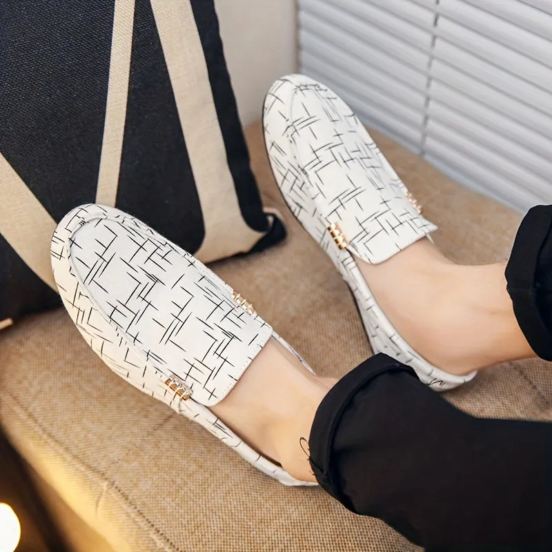 Herenpantoffels - Stijlvolle casual schoenen met geometrisch patroon