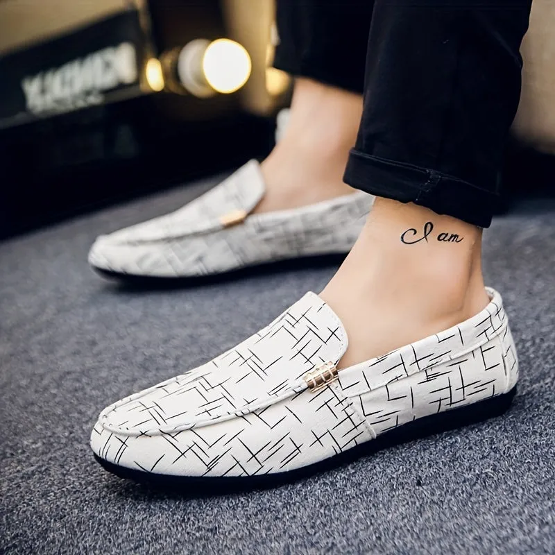Herenpantoffels - Stijlvolle casual schoenen met geometrisch patroon