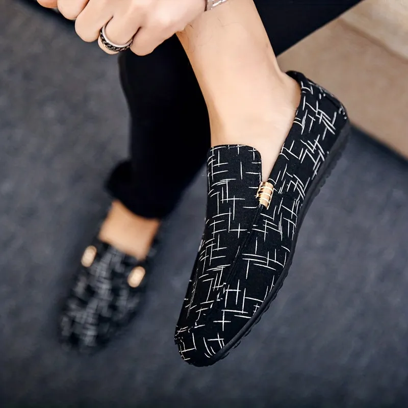 Herenpantoffels - Stijlvolle casual schoenen met geometrisch patroon