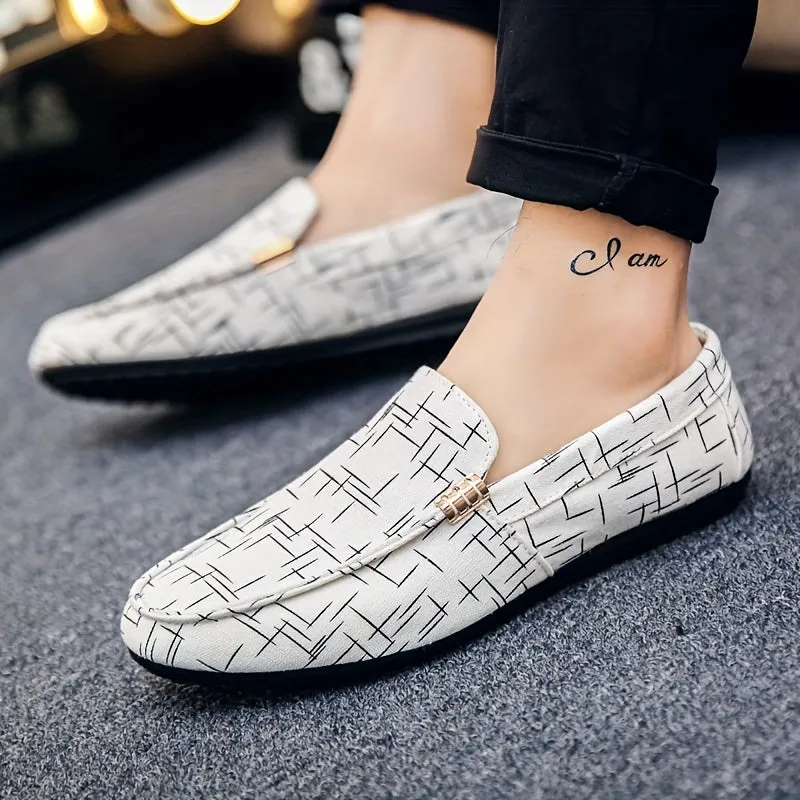 Herenpantoffels - Stijlvolle casual schoenen met geometrisch patroon