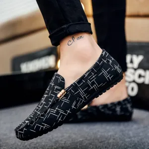 Herenpantoffels - Stijlvolle casual schoenen met geometrisch patroon