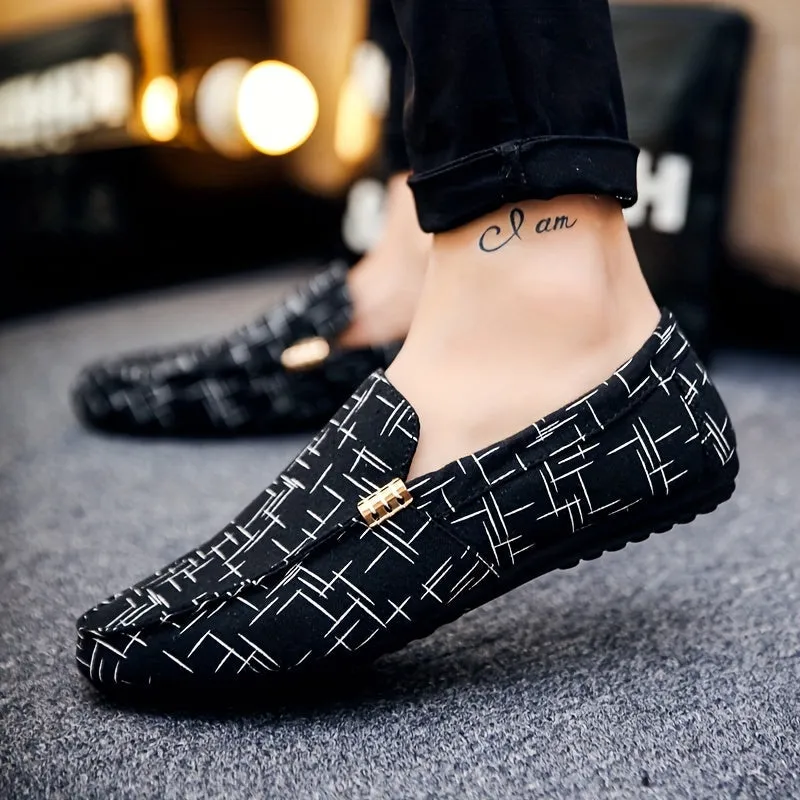Herenpantoffels - Stijlvolle casual schoenen met geometrisch patroon