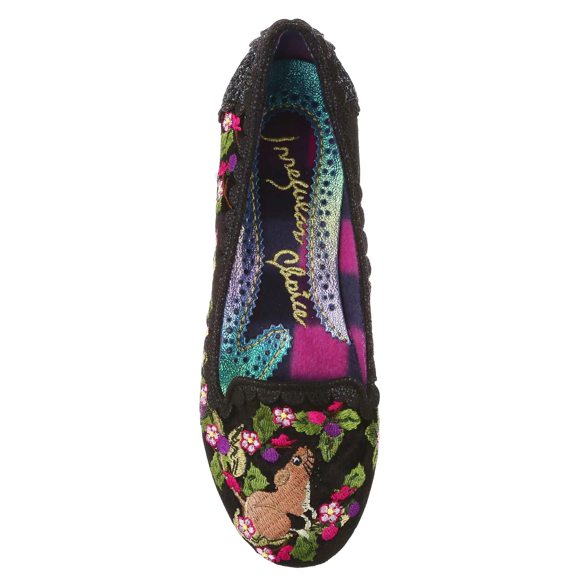 Irregular Choice Womens Have a Mice Day Flat - Black