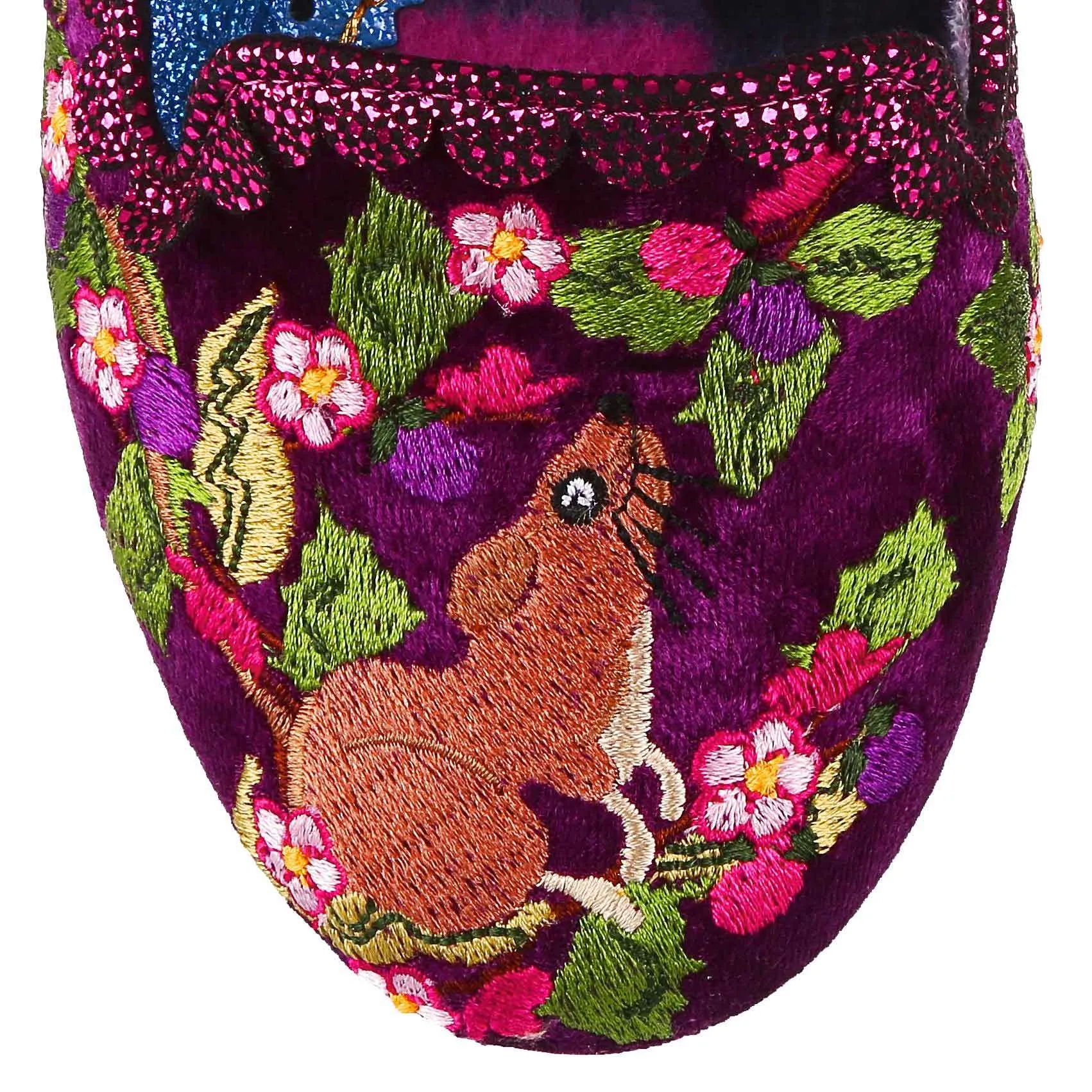 Irregular Choice Womens Have a Mice Day Flat - Purple