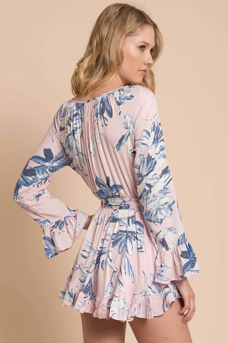 Jocelynn Casual Romper Pink & Grey