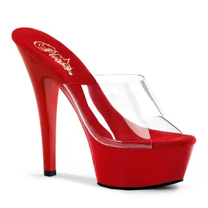 KISS-201 Red Platform Clear Upper Sexy High Heel Sandal