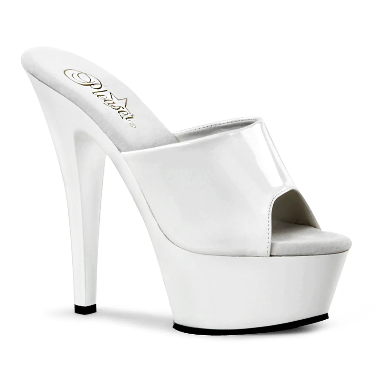 KISS-201 White Patent Platform 6 Inch Sexy Sandal
