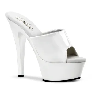 KISS-201 White Patent Platform 6 Inch Sexy Sandal