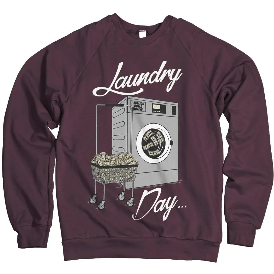 Laundry Day - Maroon Crewneck Sweatshirt