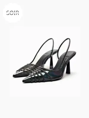 Lustre Mirage Pointed Toe Low-cut Strap Heels