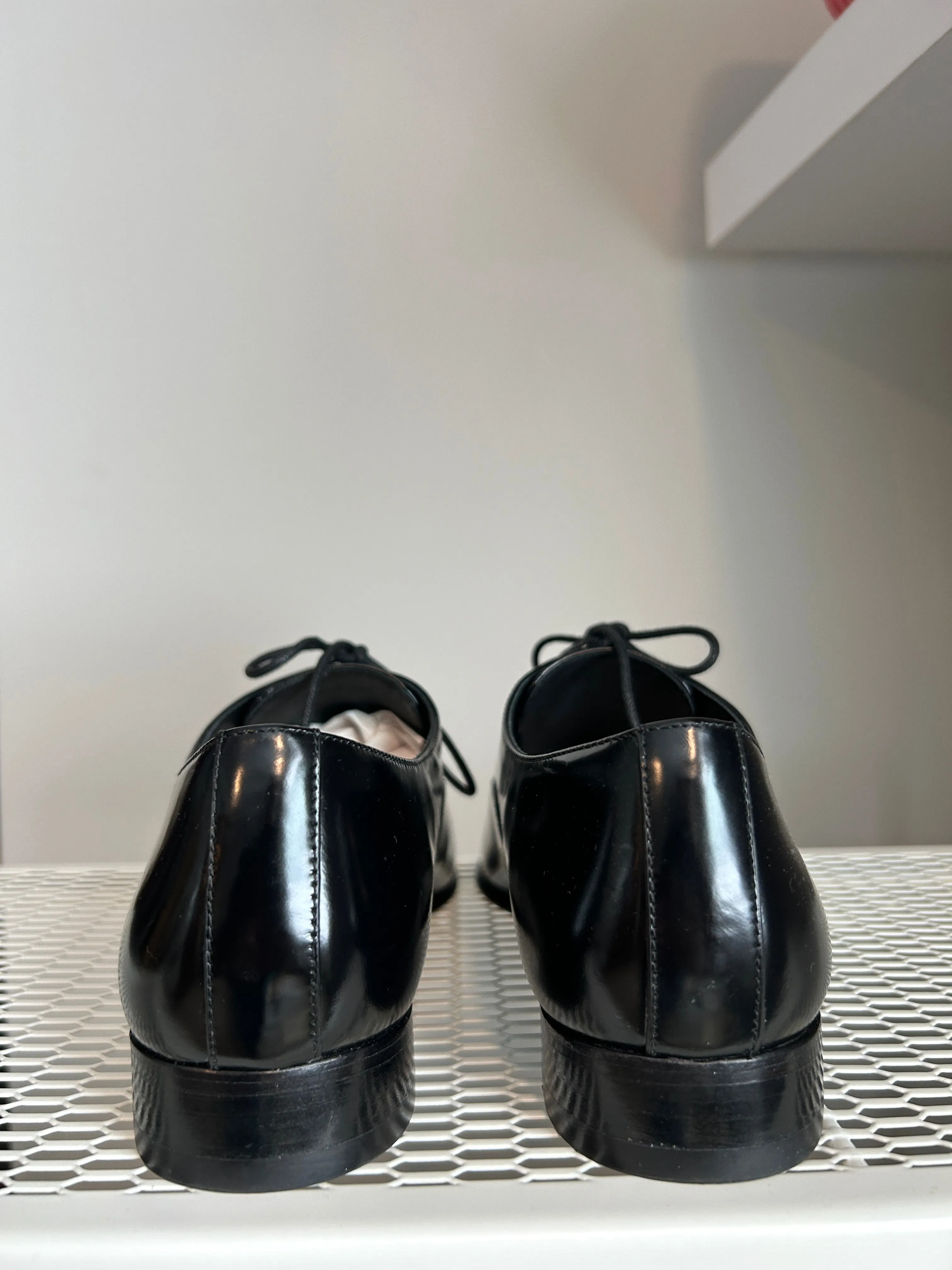 Michael Kors Collection Black Leather Oxfords Size 40