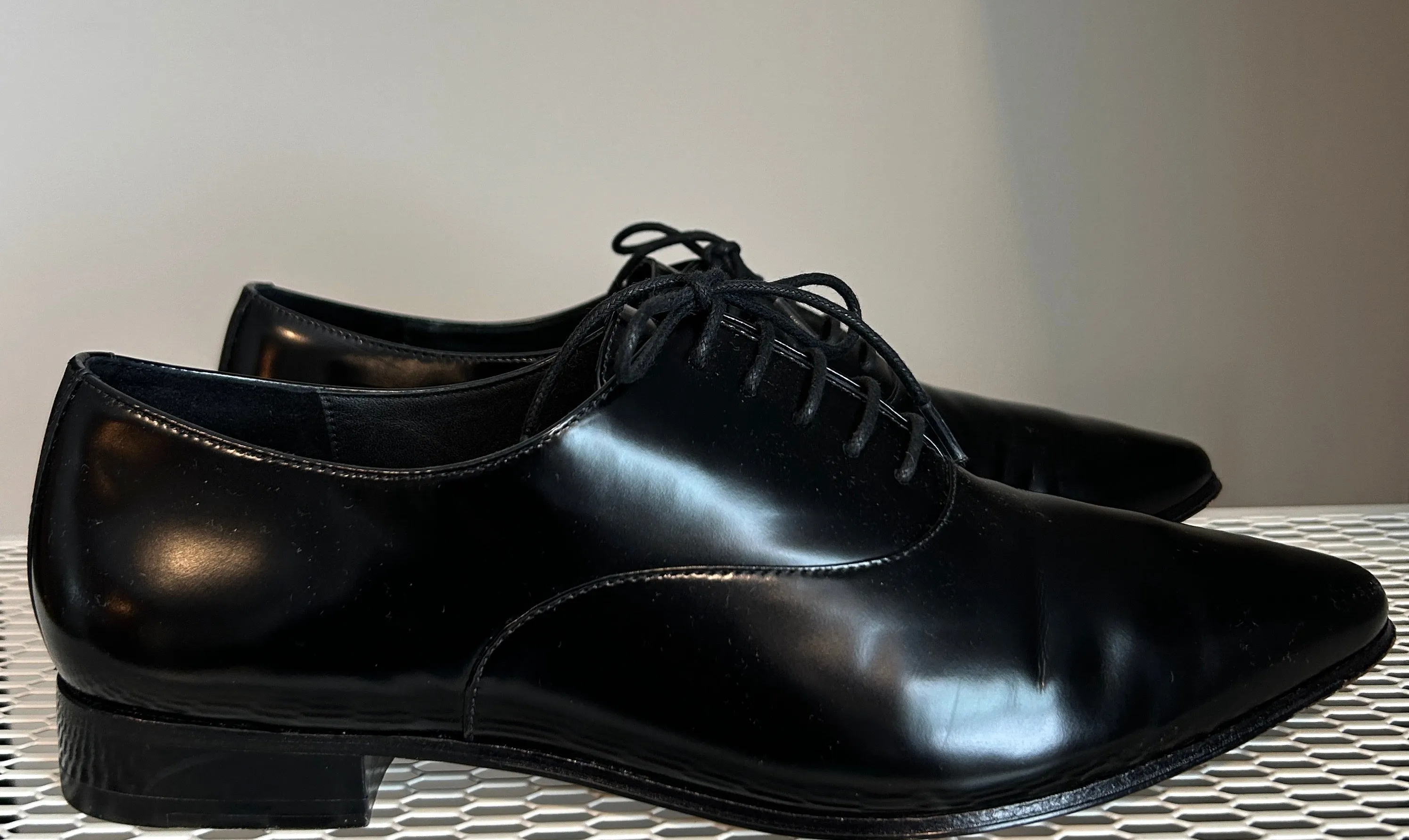 Michael Kors Collection Black Leather Oxfords Size 40