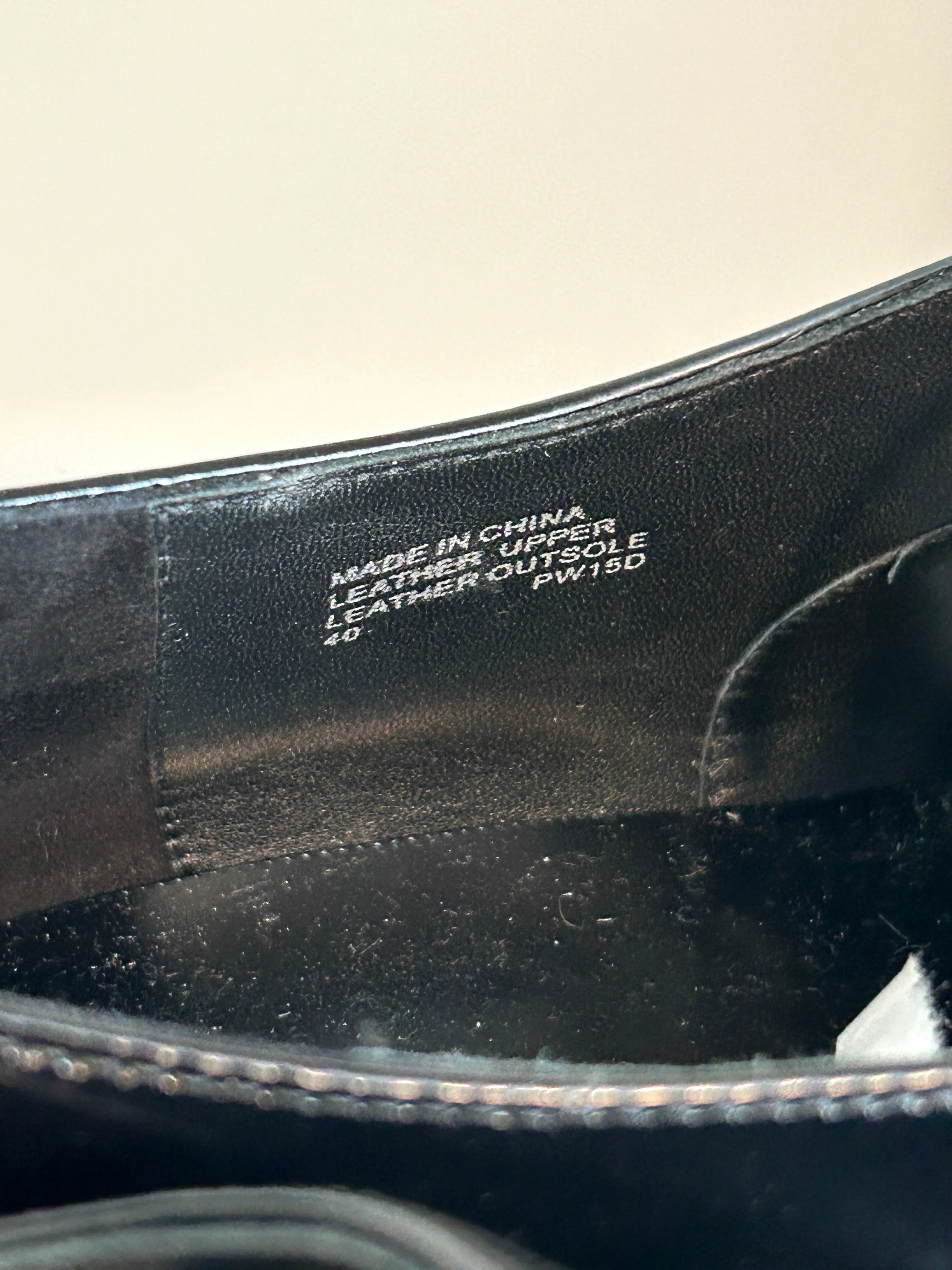 Michael Kors Collection Black Leather Oxfords Size 40