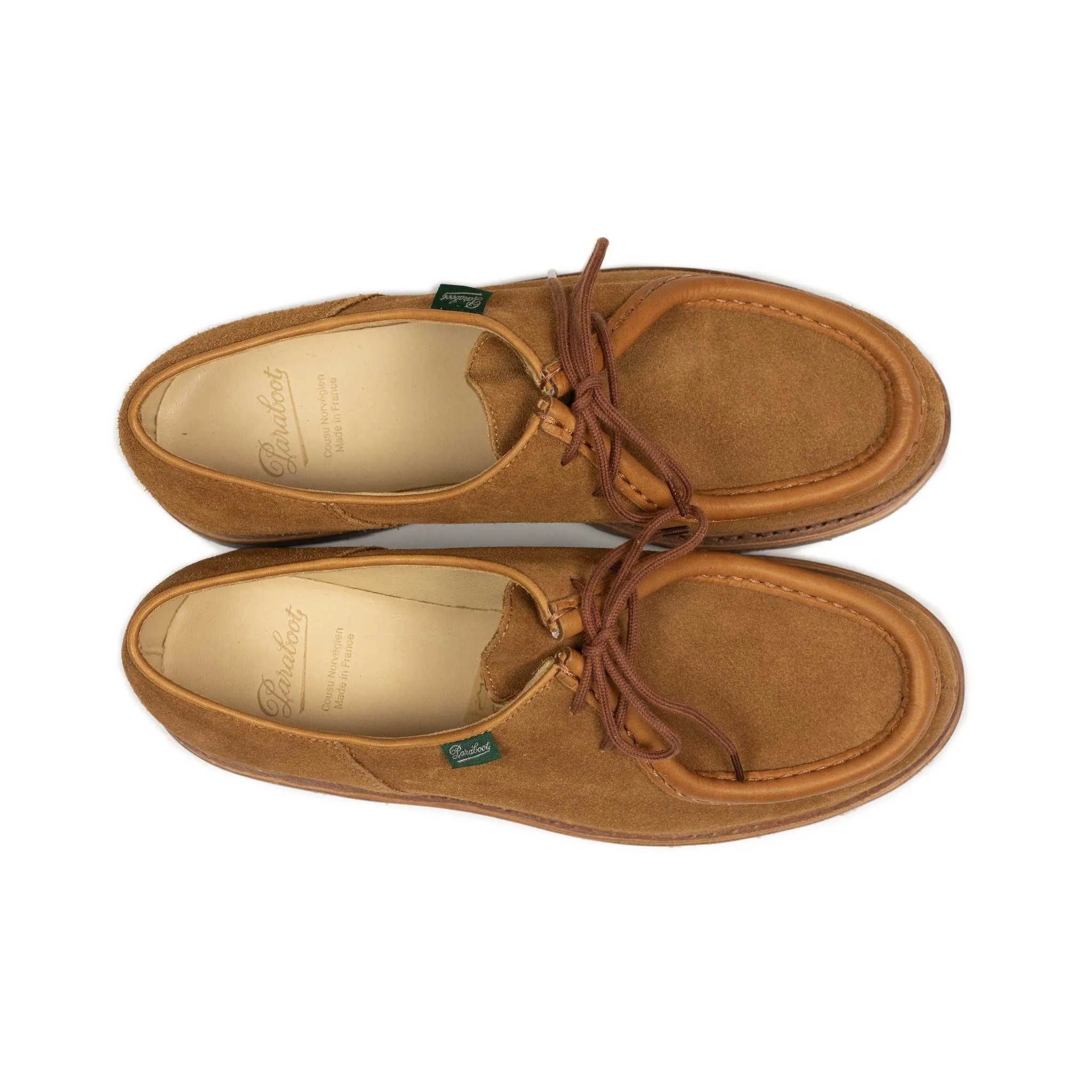 Michael tyrolean derbies in whiskey suede