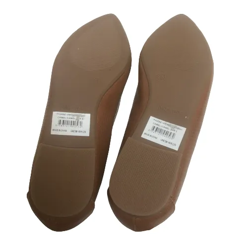 Nine West Tan Pointed Ballet Flats | Brand New |