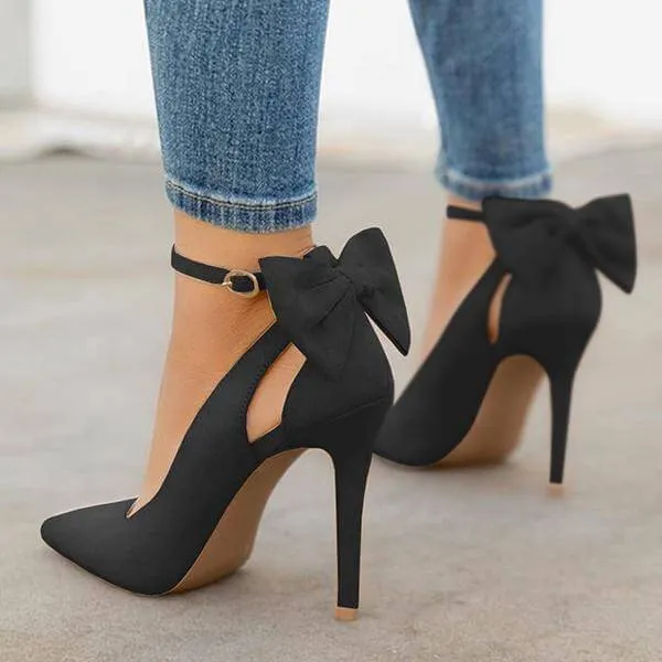 Pointed Toe Stiletto Heel Bot Pumps