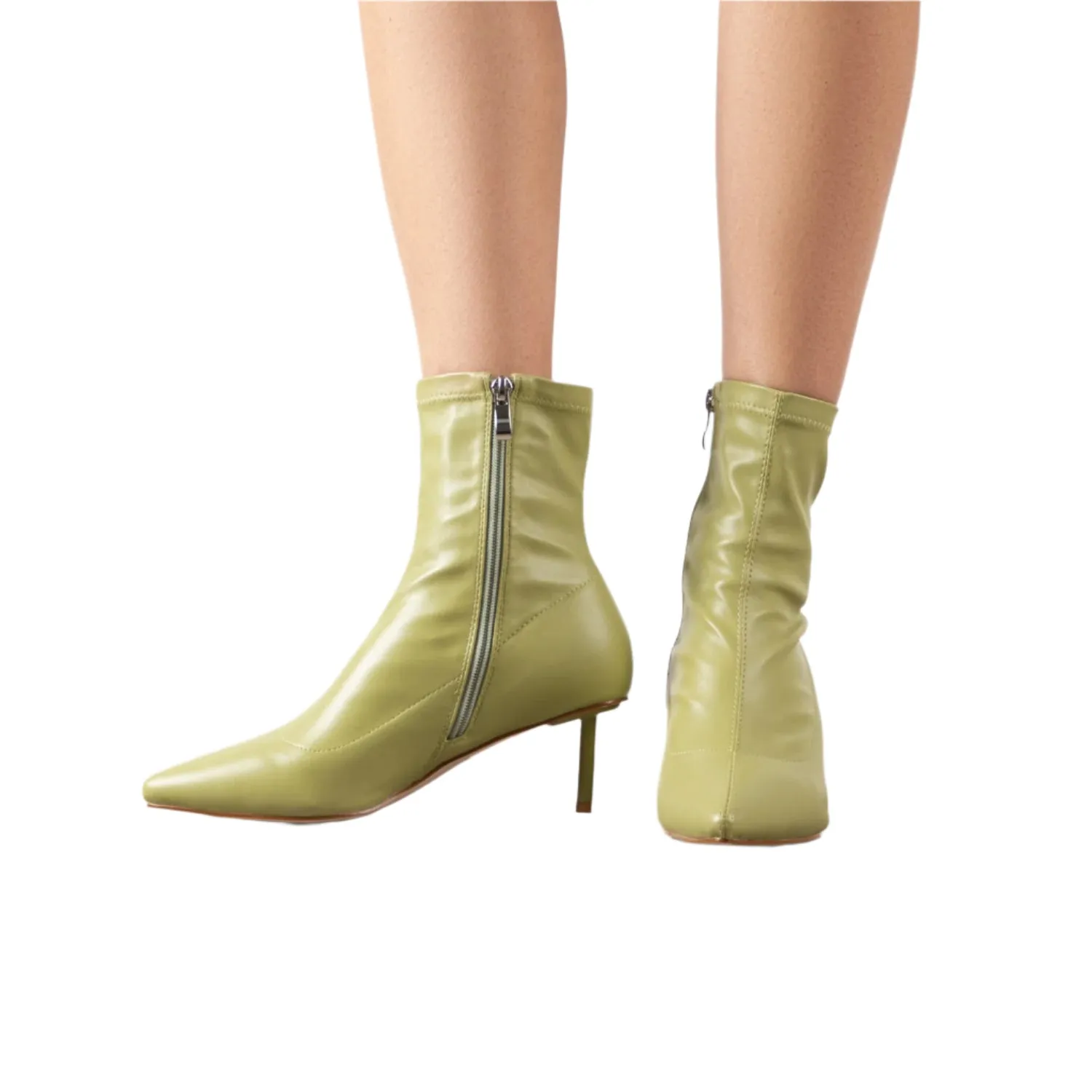 RAID Aletah Stiletto Ankle Boot in Lime Green