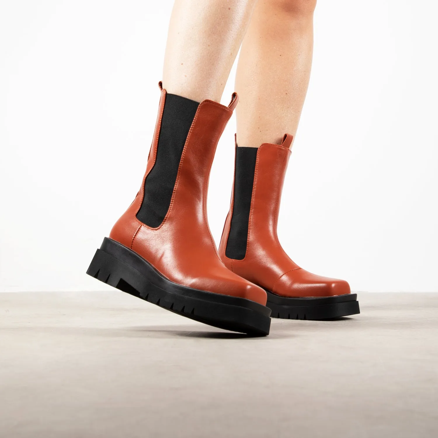 RAID Newport Ankle Boot in Rust