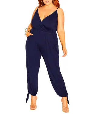 Red Rory Ankle-Tie Jumpsuit | Navy