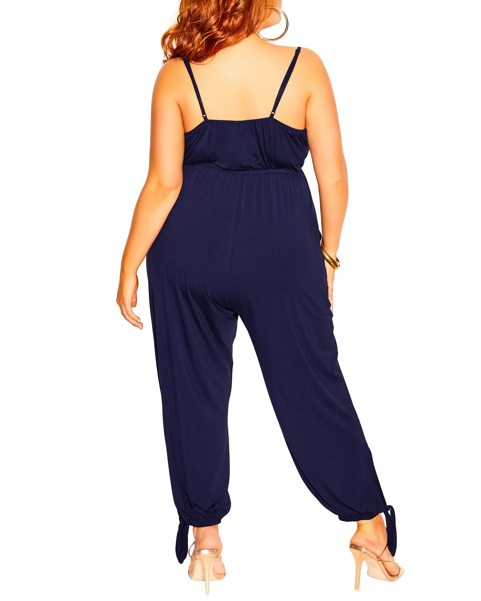 Red Rory Ankle-Tie Jumpsuit | Navy