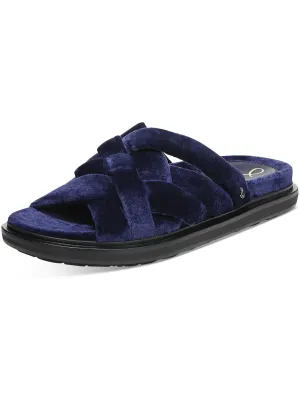 Sam Edelman Vaugn 2 Grape Strappy Slip On Open Toe Slides Flats Sandals