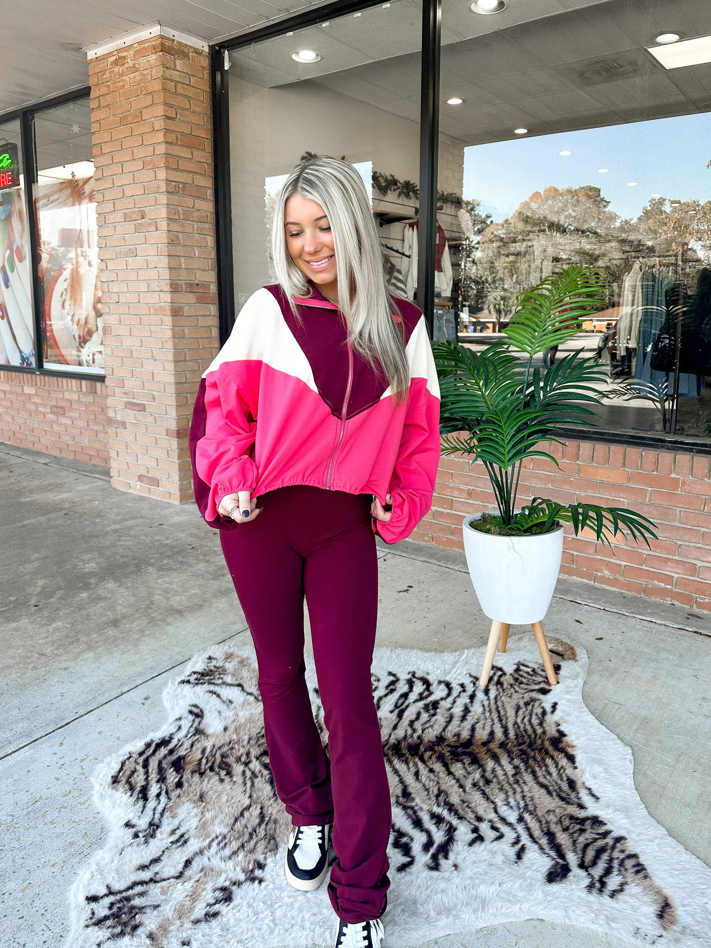 Sporty Day Set - Maroon