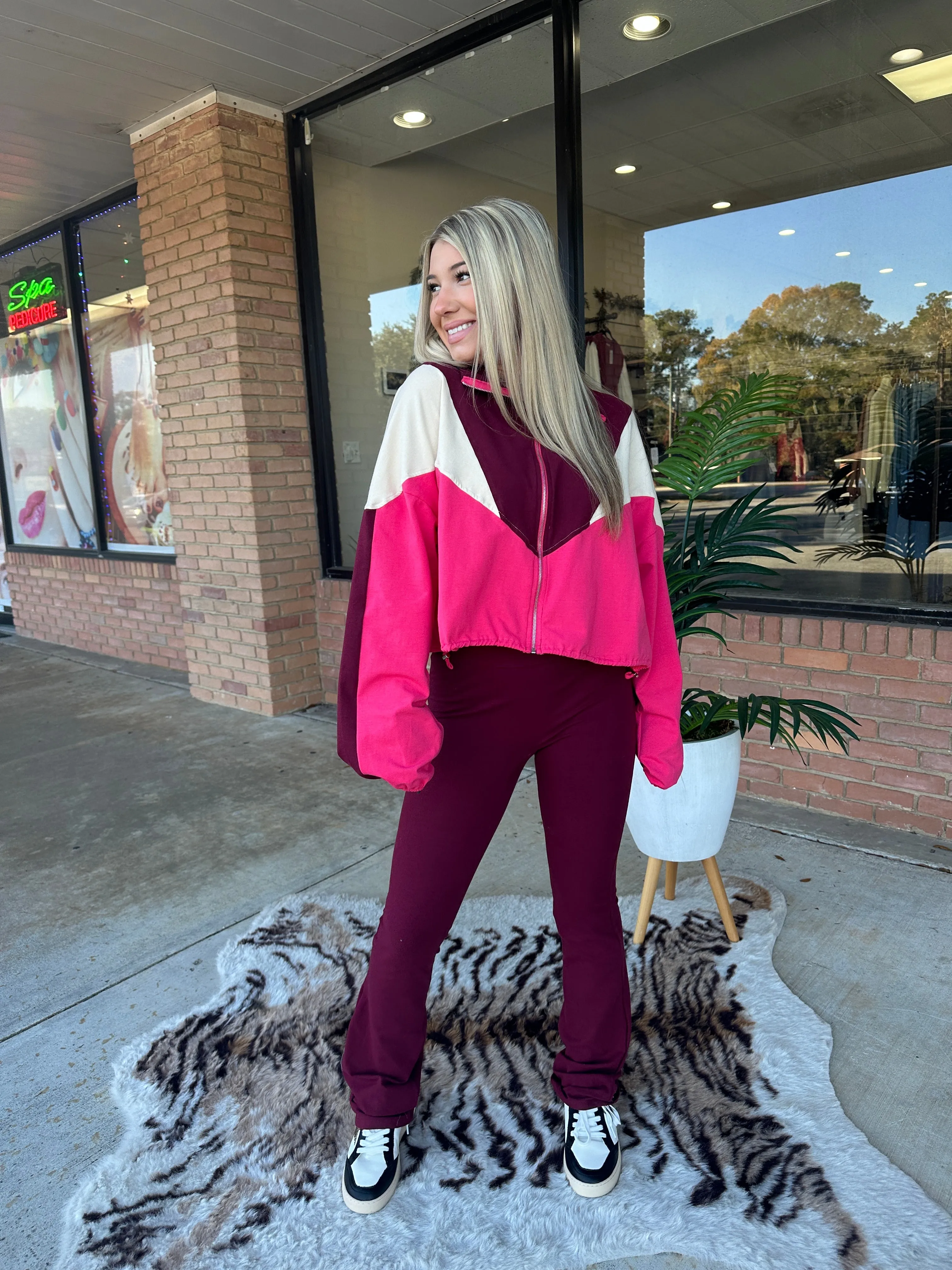 Sporty Day Set - Maroon
