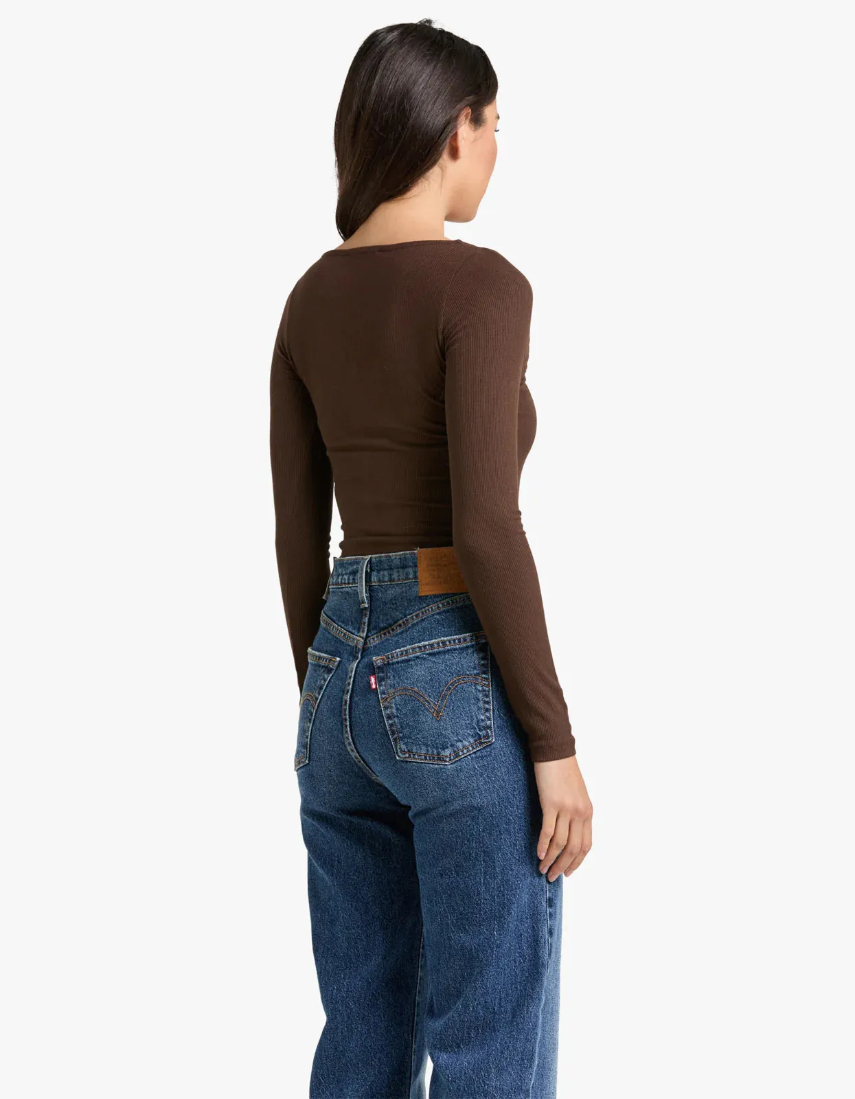 Square Neckline Knit Top