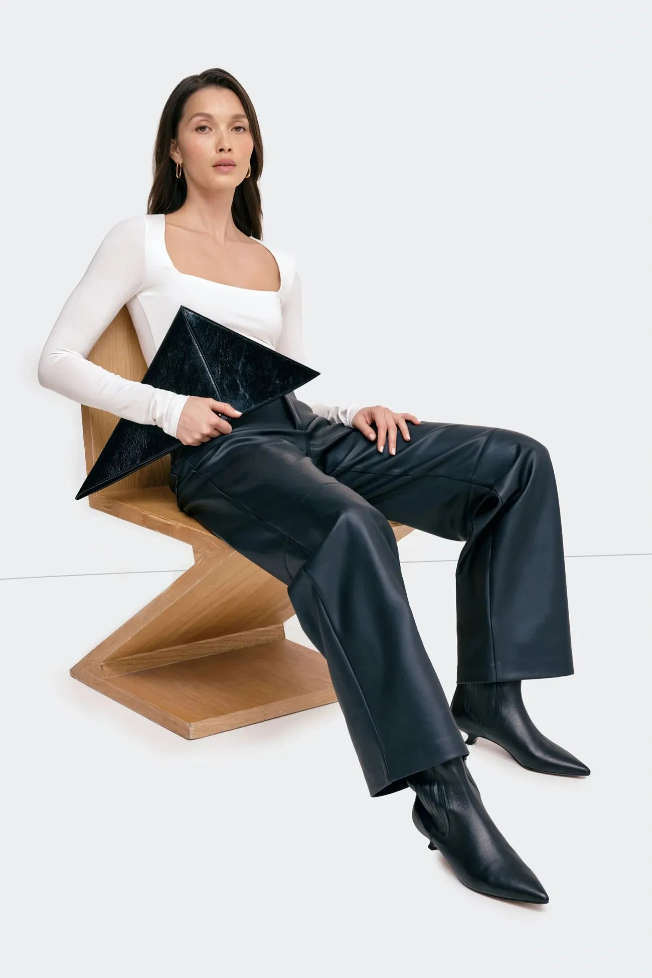Square Neckline Knit Top