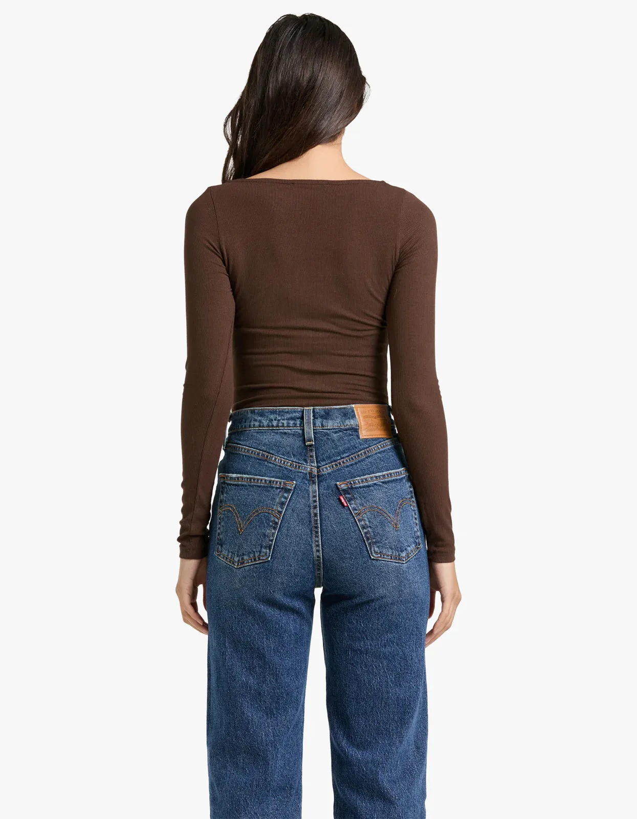 Square Neckline Knit Top